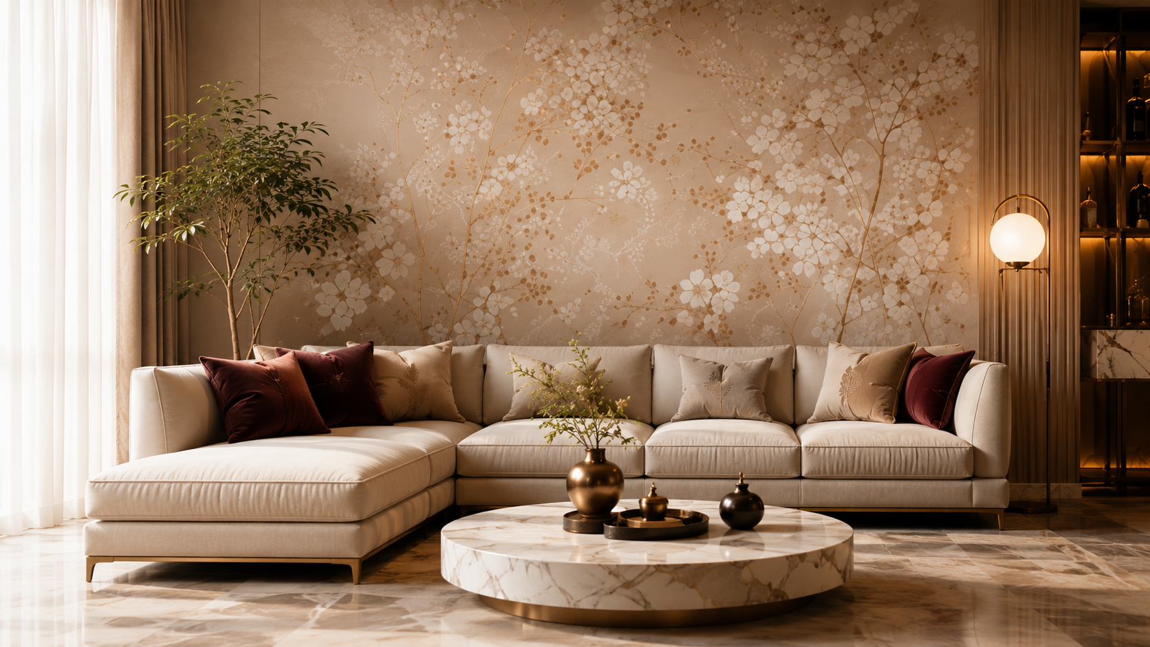 Luxury wallpaper interior