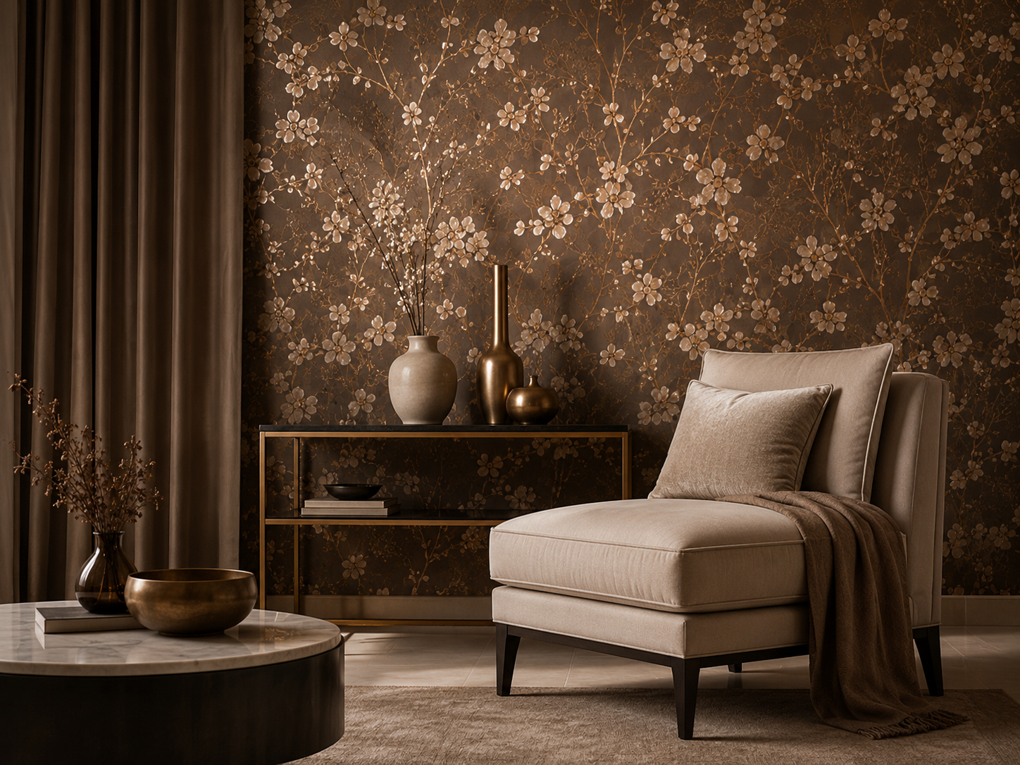 Elegant wallpaper room